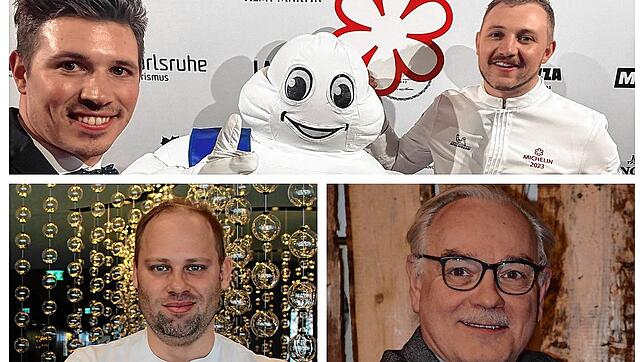 Niklas und Jason Grom (oben) freuen sich über den ersten Stern für die Burg Aasen, Manuel Ulrich (links) hat bereits zwei für das Ösch ...