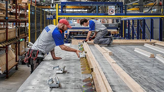 Die Erne AG Holzbau hat ihre neue Produktionsanlage für Holz-Hybriddecken in Stein eröffnet.