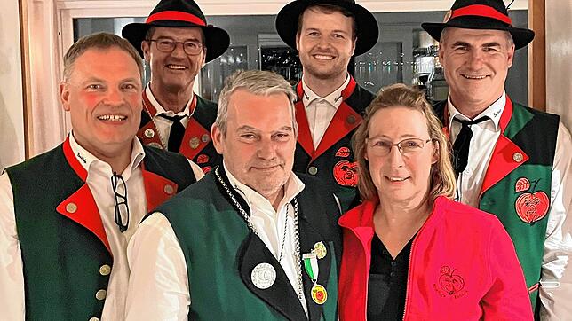 Die Mitglieder des Vorstands der Bosköpfe Bodman. Von links: Bernhorst Koch, Walter Schubert, Dave Weimann, Timo Schubert, Bärbel ...