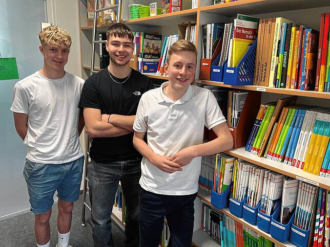 Forstwirt, Maurer und Erzieher – das wollen (von links) Philipp Vogelbacher, Fabio Rebmann und Lukas Wagner werden.