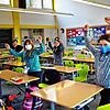 Diese Schüler der Grundschule Hödingen freuen sich, dass sie seit 22. Januar wieder Präsenzunterricht haben &ndash; zumindest in Teilen. ...