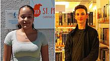 Die Schülerin des Hegau-Gymnasiums Alicia Samuel (links) hat ein einwöchigen Praktikum bei der St. Peter und Paul Kita in Singen ...