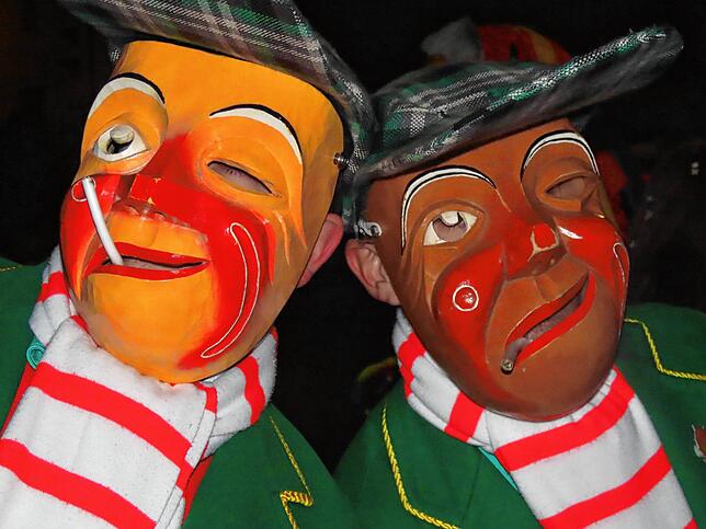 Impression zum 150-jährigen Narrenzunftjubiläum in Wehr beim Narrenbaumstellen und dem Nachtumzug.