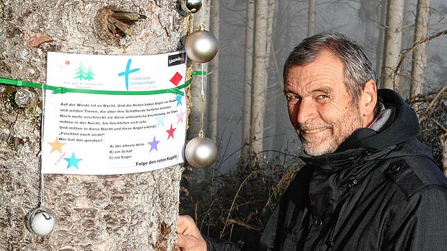 Hans Mutschler vom Schwarzwaldverein Görwihl hat den Weihnachtsweg erdacht und aufgebaut.