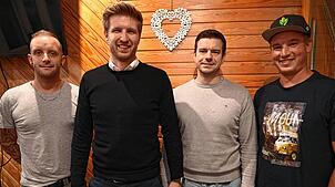 Auf weitere zwei Jahre gewählte Vorstandsmitglieder (von links): Schriftführer Yannik Duffner, Vorsitzenden Jan Koch, stellvertretender ...