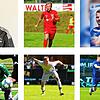 Landesliga-Schiedsrichter Marco Redmann (oben, von links), Pascal Rasmus vom 1. FC Rielasingen-Arlen, Manuel Gutacker vom FC 03 ...