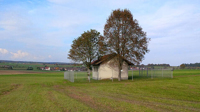 Fast idyllisch liegt der Altheimer Tiefbrunnen zwischen der Bundesstraße und dem Ortsteil Altheim.