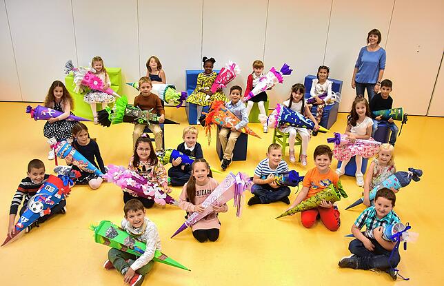 Die Klasse 1a der Neckarschule Schwenningen mit Lehrerin Sabine Scheu.