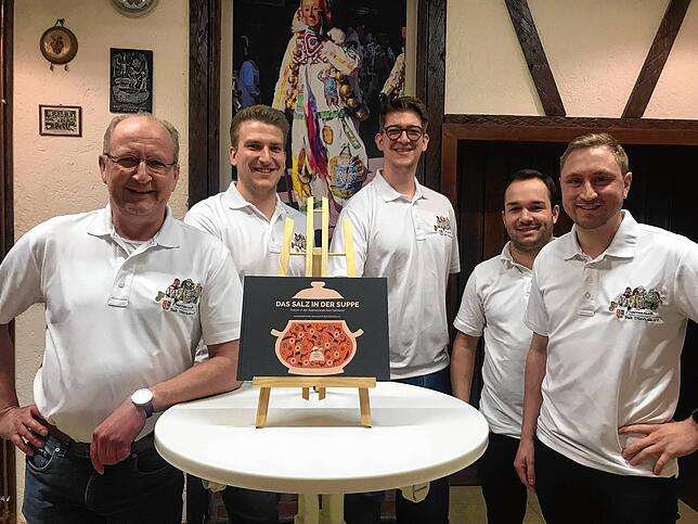 Sie stehen in den Startlöchern für das Jubiläum: Zunftmeister Volker Martin (von links), Maximilian Maier (Festbetrieb), Lucian Götz ...