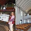 Vorher &ndash; nachher: Links Ulrich Hofmann und Pfarrerin Susanne Illgner in der &bdquo;alten&ldquo; Christuskirche mit Plänen des ...