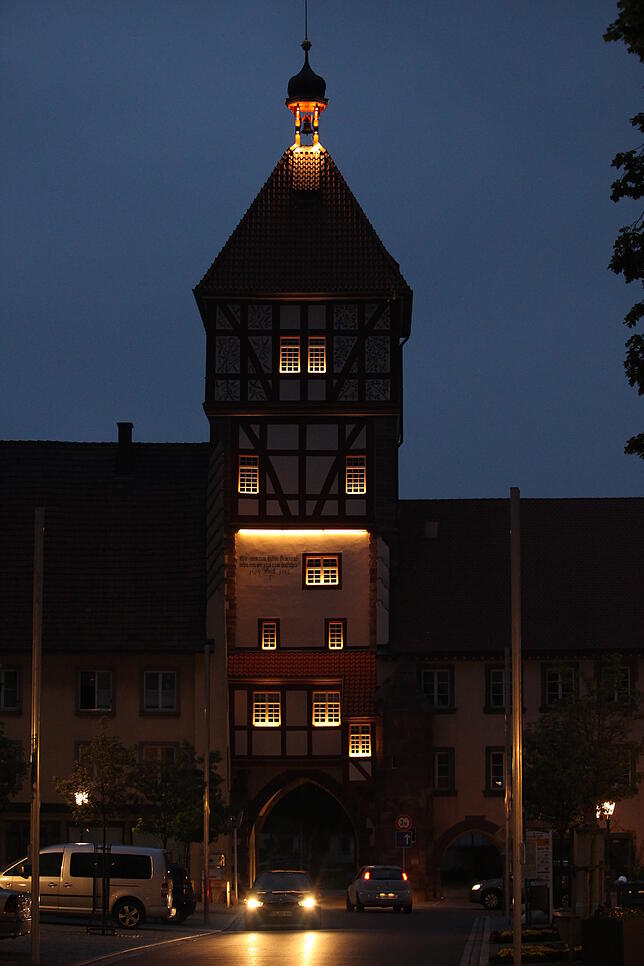 Die Sanierung des Mühlentores beinhaltet auch ein neues Beleuchtungskonzept, um das Wahrzeichen entsprechend in Szene setzen zu können, ...
