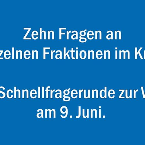 Die Fraktionsvertreter antworten in aller Kürze
