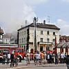 Dachstuhlbrand im Gebäude der Viktoria-Bar in Radolfzell, gegenüber dem Busbahnhof.