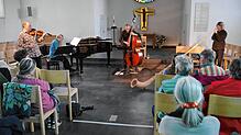 Das Jazzensemble Pago Libre, bestehend aus Florian Mayer (von links), John Wolf Brennan, Rätus Flisch und Arkady Shilkloper, bieten dem ...