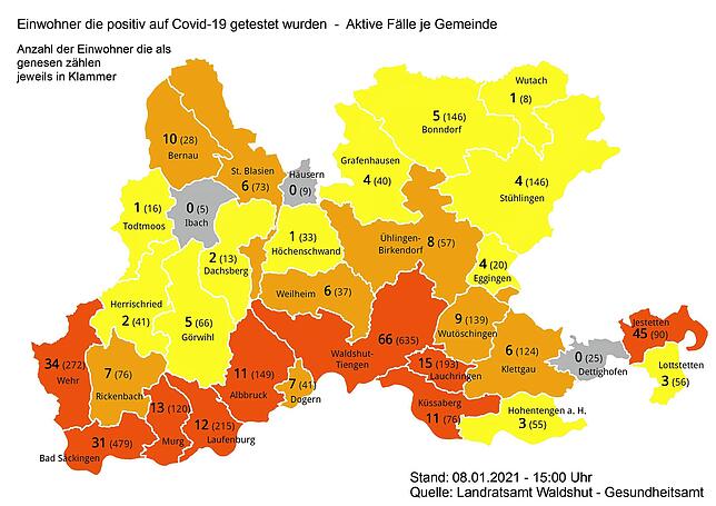 Bild 1: Ticker-Archiv (16): Die aktuellen Entwicklungen am Hochrhein und im Südschwarzwald vom 18. Dezember 2020 bis 8. Januar 2021