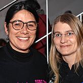 Zwei weitere von vielen freiwilligen Helferinnen: Sandra Pietrusky (links) und Jutta Grether.
