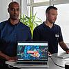 Kripo-Finanzermittler Temesgen Asefaw (links) und Thomas Wurst von der Präventionsabteilung der Polizei warnen vor dubiosen ...