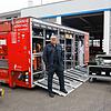 Der Gefahrstoffzug der Singener Feuerwehr, geleitet von Nelson Luzio, besitzt den Container „Abrollbehälter Gefahrgut“ für ...