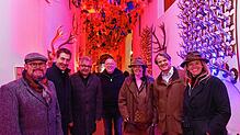 Freuen sich über die Eröffnung der Fürstenberg Weihnachtswelt: Jens Reinbolz (von links), OB Erik Pauly, Guido Wolf, Michael Blaurock, ...