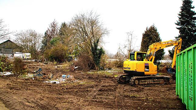 Vor Baggerarbeiten wird nach Kleintieren gesucht. In Wyhlen wird derzeit an der B34 neu gearbeitet. Bild: Rolf Reißmann