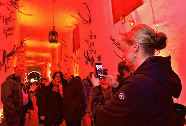 Der Geweihgang präsentiert sich jedes Jahr anders und ist das Fotomotiv der Weihnachtwelt.