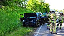 Bei einem Auffahrunfall auf der L181 von Pfaffenweiler Richtung Villingen wird die Feuerwehr alarmiert.