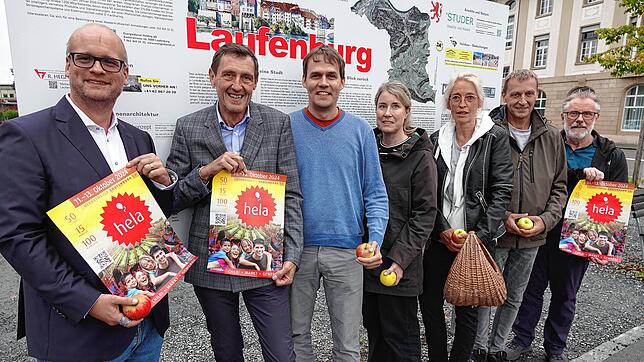 Das OK-Team der Hela 2024, von links Raffael Blaser, Roland Kaufmann, Marc Fischer, Corinne Herzog, Monika Ebner-Oeschger (Apfelmarkt), ...