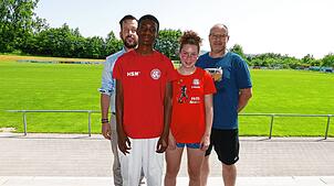 Freuen sich schon auf die Josef-Mutter-Jugendtage des Sportvereins Deggenhausertal im HSM-Stadion in Obersiggingen (von links): Johannes ...