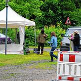 Auf dem Stadthallenparkplatz hat ein Häuflein Aktivisten ein „Camp“ errichtet und die Nacht dort verbracht.