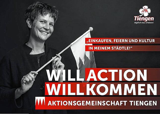 Zara Tiefert, Vorsitzende der Aktionsgemeinschaft Tiengen, ist selbst Teil der Kampagne „Tiengener Spitzen“.