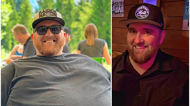 Vorher, nachher: Torsten Münchs Einstiegsgewicht lag bei 227,1 Kilogramm. Über sein aktuelles Gewicht muss er noch schweigen, bis das ...