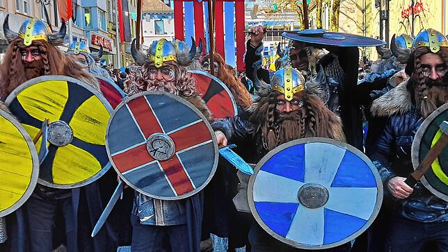Augenweide: Der Narrehufe aus Rickenbach war in diesem Jahr als Wikinger auf Beutezug.