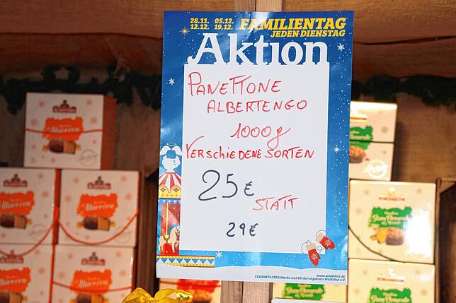 Den italienischen Weihnachtskuchen Panettone gibt es beim Familientag für 25 statt 29 Euro.