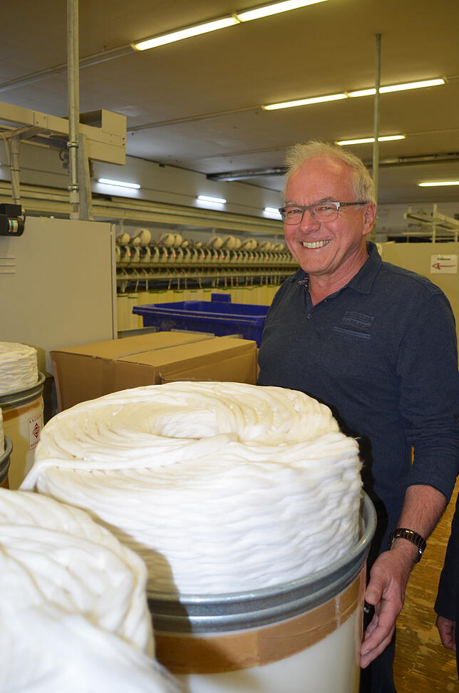 Bild 4: Wie aus Rohware Garn entsteht: Ein Blick in die Betriebsräume der Lauffenmühle in Lauchringen