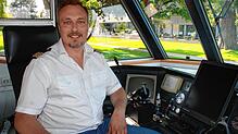 Vladimir Deinis ist Geschäftsführer des Schifffahrtsbetriebs Deinis und Kapitän der MS Großherzog Ludwig.