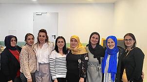 Der neue Vorstand der Frauenabteilung des Islamisch-Türkischen Kulturvereins Meßkirch (von links): Meryem Uslu, Zehra Seyrek, Hacer ...