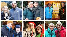 Sie haben eine Meinung zur Zeitbegrenzung beim Weihnachtsmarkt in der Ravennaschlucht. Oben von links: Gabrille und Derek Thunderbird, ...