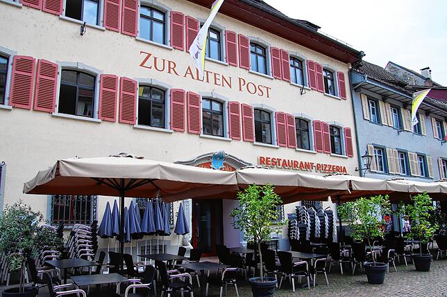 In der ehemaligen „Alten Post“ in Waldshut befindet sich mit der „Villa Martino“ ein beliebtes Restaurant.