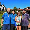 Bildeten beim Schwarzwald-Marathon in Bräunlingen ein Staffelteam: Uli Mehnert (von rechts) mit Enkelin Lilly, Tochter Steffi und ...