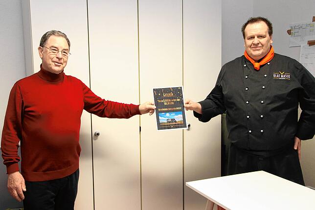 Das nächste Fest für Manfred Trötschler (links) aus Bad Säckingen ist gesichert. Denn er hat ein Catering nach Wahl im Wert von 500 Euro ...