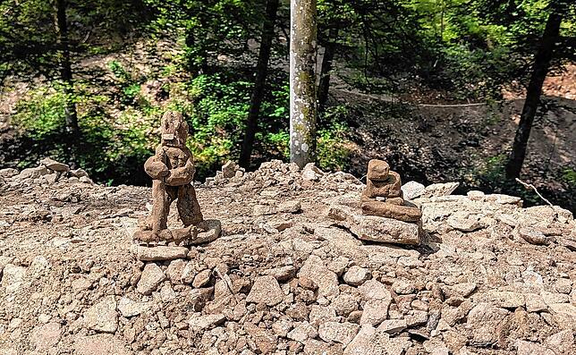 Bei den Bauarbeitern, die selbst passionierte Mountainbiker sind, kommt auch der Spaß offenbar nicht zu kurz.
