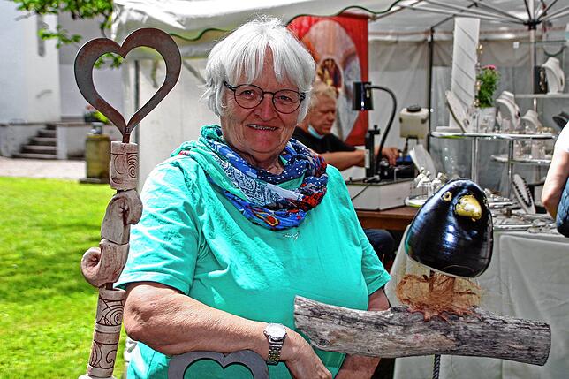 Keramikerin Irene Meier freute sich darüber, endlich wieder auf einem Markt ausstellen zu können.