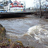 Hochwasser 03, Di. 03.02. 20 am frühen Abend, Bickenbrücke