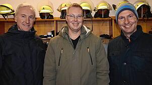 Hans Ewald Hoffmann, Florian Lessner und Thomas Blazko (von links) wollen Bürgermeister in der Gemeinde Schwenningen werden. Bei der ...