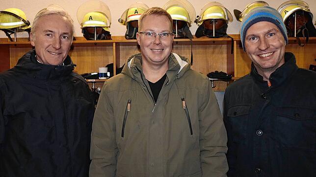 Hans Ewald Hoffmann, Florian Lessner und Thomas Blazko (von links) wollen Bürgermeister in der Gemeinde Schwenningen werden. Bei der ...