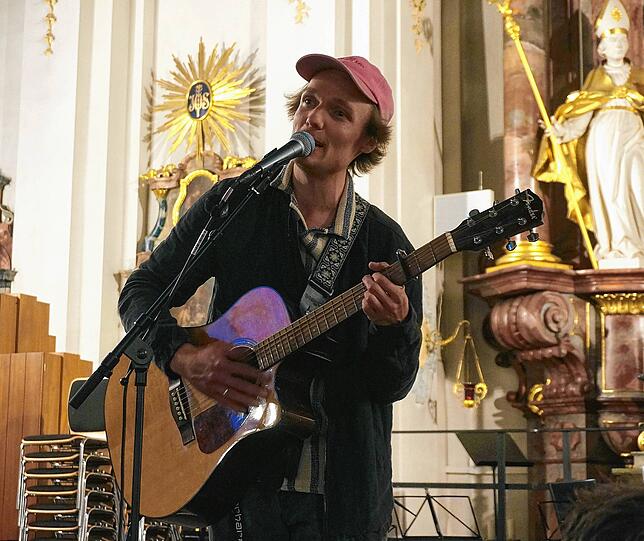 Ausdrucksstark: Florian Boger bei seinem Auftritt als Stargast.