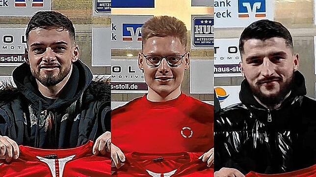 Neu beim FV Lörrach-Brombach: Sergio Cammarano, Gabriel Andrijasevic und Zeqe Kuqi verstärken den Kader des Verbandsligisten nach der ...
