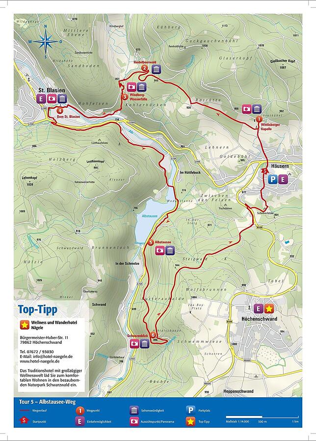Wandertouren in der Region Tour 5: Albstausee-Weg Wandertouren in der Region Tour 5: Albstausee-Weg