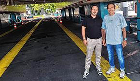 Stefan Müller (rechts) und Flavio Decataldo organisieren gemeinsam das Partyboot, das als Veranstaltungsreihe auf der Fähre ...