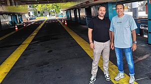 Stefan Müller (rechts) und Flavio Decataldo organisieren gemeinsam das Partyboot, das als Veranstaltungsreihe auf der Fähre ...